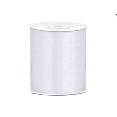STUHA saténová bílá (šířka 10cm) 1m
