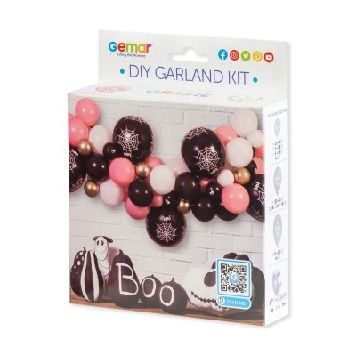 Balónková girlanda Hallooween růžový - diy-garland-kit-pink-hallooween2.jpg