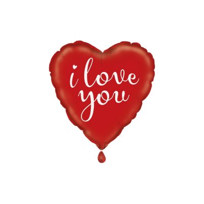 Srdce - Červené ILY fóliový balónek 18"/46cm
