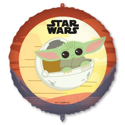 Kruh - Star Wars Mandalorian Disney 46cm fóliový balónek a závaží