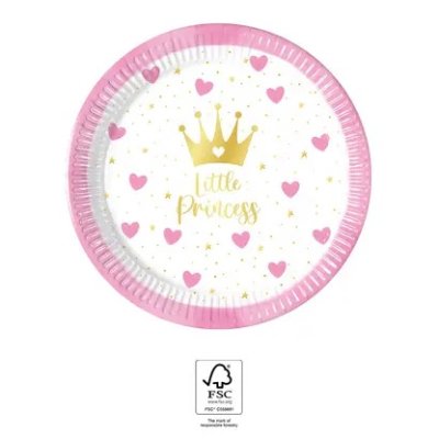Talíře papírové EKO - Moje malá princezna 20cm/8ks