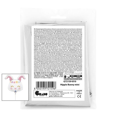 MINI Zajíček 14"/35 cm fóliový balónek nafukovací - g72159-b10-b.jpg