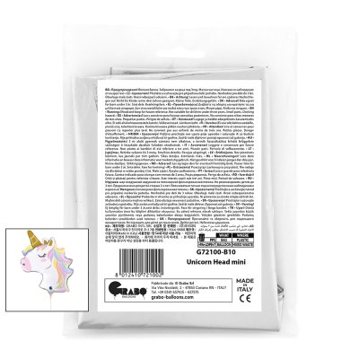 MINI Jednorožec 14"/35 cm fóliový balónek nafukovací - g72100-b10-b.jpg