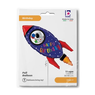 Raketa HB 36"/91cm kruh fóliový balónek nafukovací - 35969-p-b.jpg