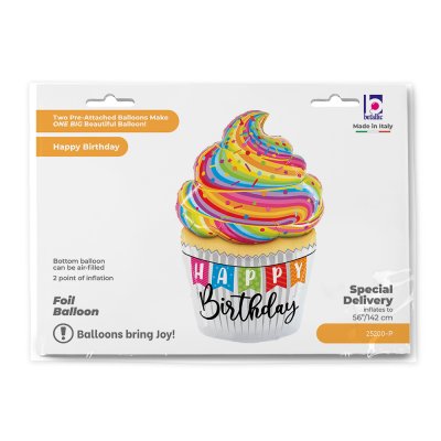 Cupcake B-Day 56"/142cm fóliový balónek nafukovací - 25200-p-b.jpg
