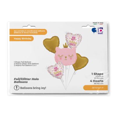 SET kočka HB princezno 5ks - fóliové balónky nafukovací - setg72071-p-b.jpg