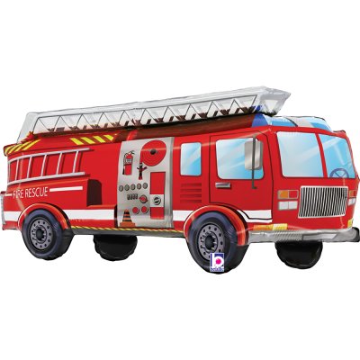 Hasičský vůz 34"/86cm fóliový balónek nafukovací