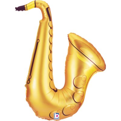 Saxofon 35"/89cm kruh fóliový balónek nafukovací