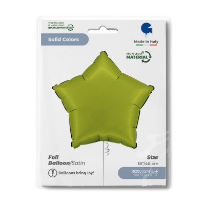 Hvězda saténová matcha zelená 18"/46cm fóliový balónek nafukovací - 192000smtl-p-b.jpg