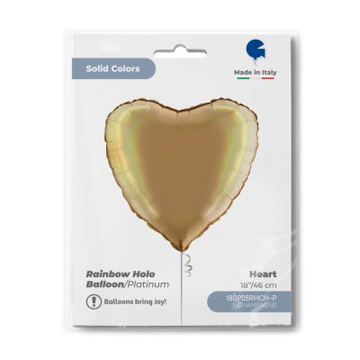 Srdce platinová champagne duha 18"/46cm fóliový balónek nafukovací - 180p05rhch-p-b.jpg