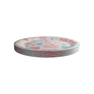 FSC Talířky papírové - Kočka 23cm, 8ks - pl23cp08-cat-princess-plates-02-b.jpg