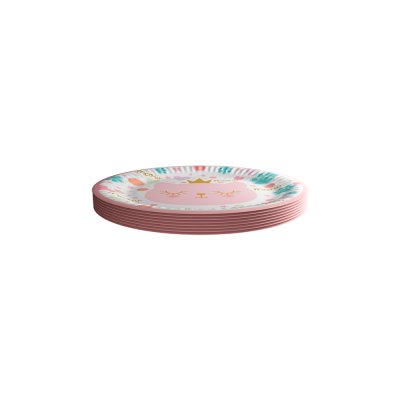 FSC Talířky papírové - Kočka 18cm, 8ks - pl18cp08-cat-princess-small-plates-02-b.jpg