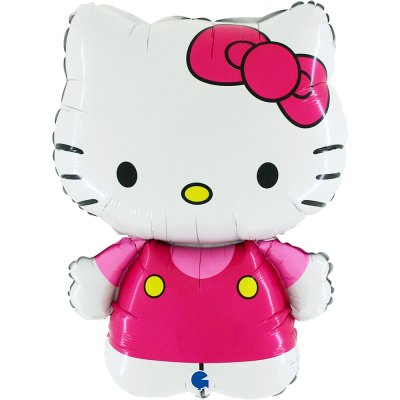 Hello Kitty růžová 25"/64cm fóliový balónek nafukovací