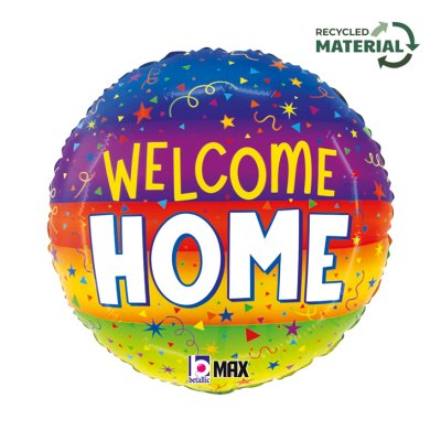 Welcome home 18"/46cm kruh fóliový balónek nafukovací