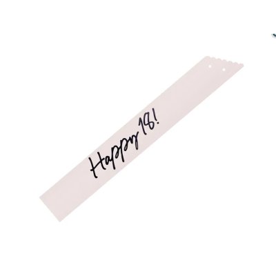 Satinová šerpa "Happy 18"  krémová