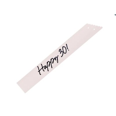 Satinová šerpa "Happy 30"  krémová