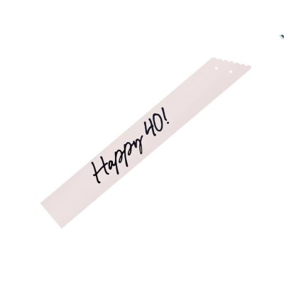 Satinová šerpa "Happy 40"  krémová