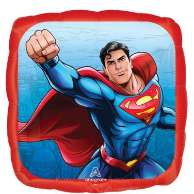 Čtverec - Superman 43cm - fóliový balónek