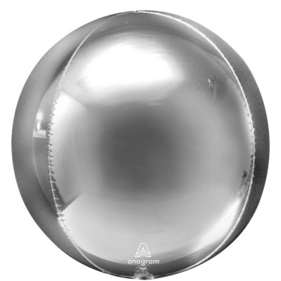 Koule 3D stříbrná 53cm - fóliový balónek
