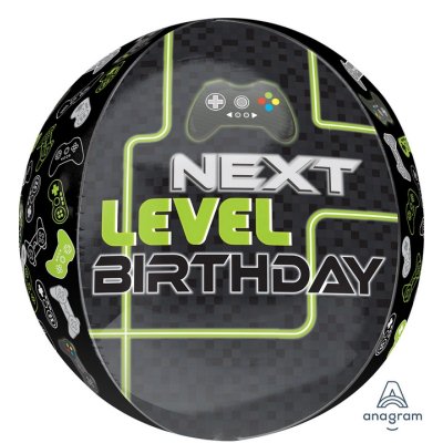 Koule 3D - Level up HB 40cm - fóliový balónek