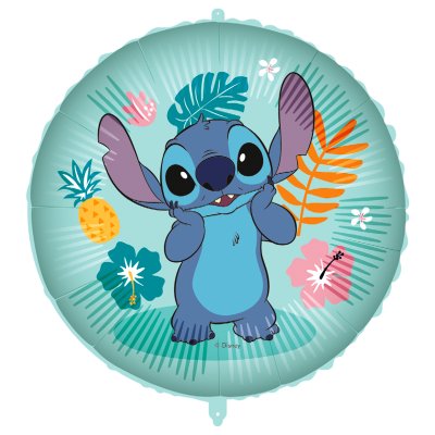 Kruh - Stitch Hawaii 46cm fóliový balónek + závaží