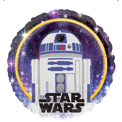 Kruh - Star Wars Galaxy R2-D2, 43 cm - fóliový balónek
