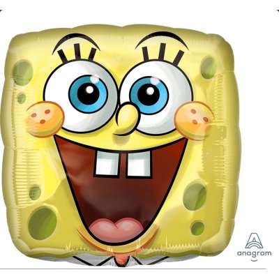 Čtverec - SpongeBob Square Face 43 cm - fóliový balónek