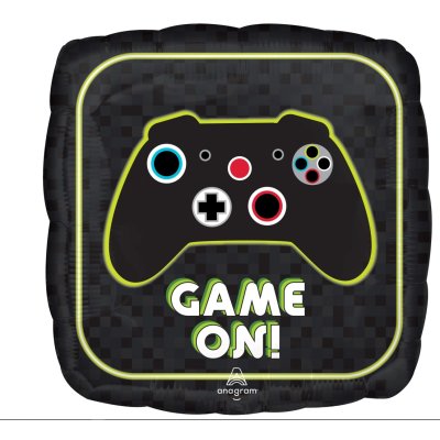 Čtverec - Game on! 71cm - fóliový balónek