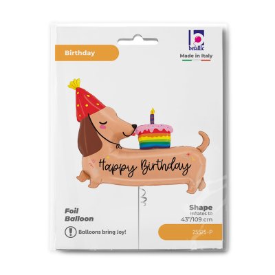 Jezevčík party HB 43"/109cm fóliový balónek nafukovací - 25525-p-b.jpg