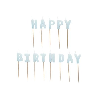 Svíčky "HAPPY BIRTHDAY" modré