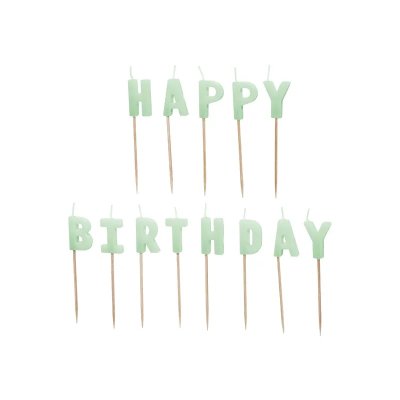 Svíčky "HAPPY BIRTHDAY" zelené