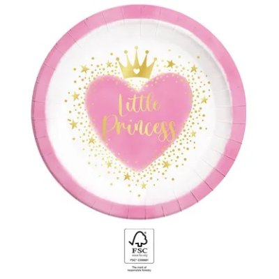 Talíře papírové EKO - Moje malá princezna 23cm/8ks