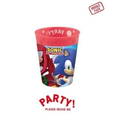 Kelímek plastový - Sonic 250ml/4ks
