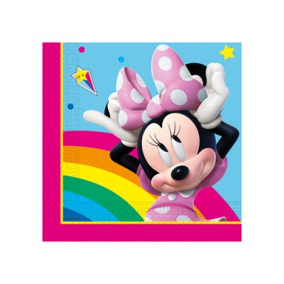 Ubrousky papírové EKO - Minnie duhová 33x33 cm / 20 ks