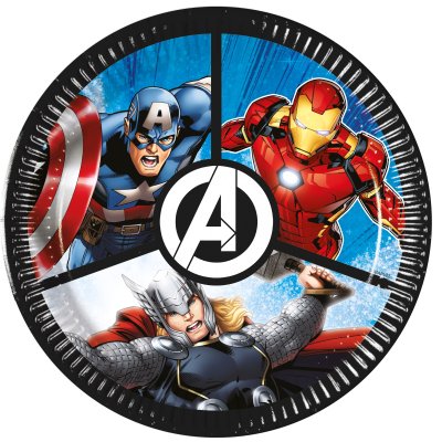 Talíře papírové EKO - Avengers (evergreen) 20cm/8ks