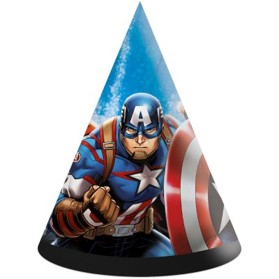 Čepičky papírové EKO - Avengers (evergreen), 6ks