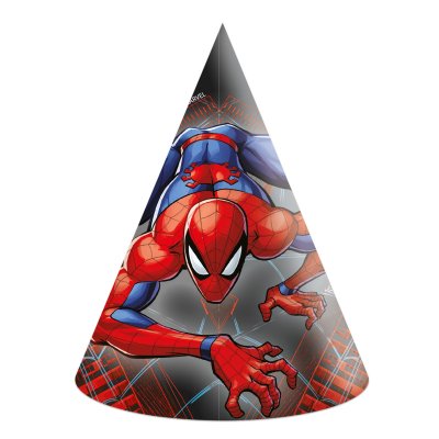 Čepičky papírové EKO - Spiderman (World of web), 6ks
