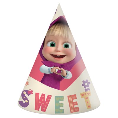 Čepičky papírové EKO - Masha Sweet, 6ks