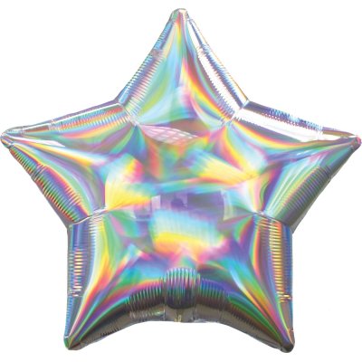 Hvězda - holografická 48cm - fóliový balónek