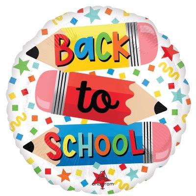 Kruh - Back to School 43cm - fóliový balónek