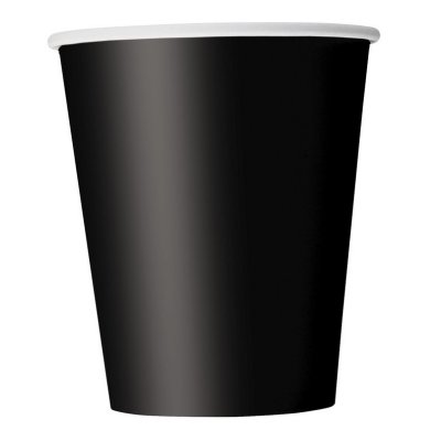 Kelímky papírové - Černé 270ml, 14ks
