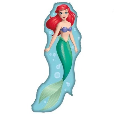 Princezna Ariel 40x99cm fóliový balónek