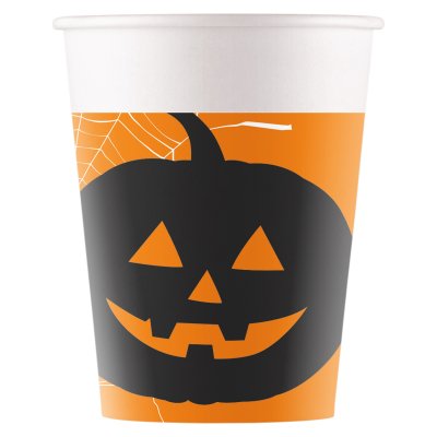 Kelímky papírové FSC - Halloween dýně 200ml/8ks