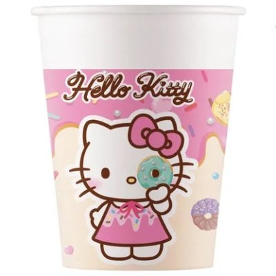 Kelímky papírové - Hello Kitty a Kuromi 200ml/8ks