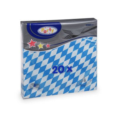 Ubrousek Bavorsko modrý 3vrstvý 33 x 33 cm (20ks) - 82512.jpg