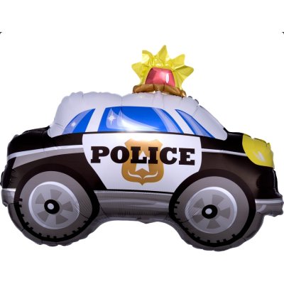 Auto policejní 60x45cm - fóliový balónek