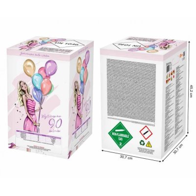 HELIUM na 90 balónků (o průměru 23 cm)
