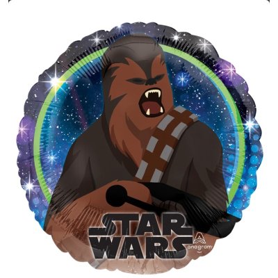 Kruh - Star Wars Galaxy Chewbacca 43cm - fóliový balónek