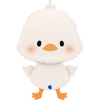 Káčátko bílé 25"/64cm fóliový balónek nafukovací
