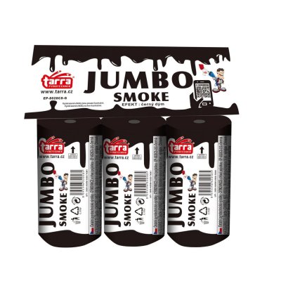 DÝMOVNICE - JUMBO SMOKE - ČERNÁ - 3ks - 16/3 trhací pojistka